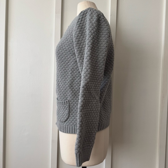 Appleseed’s Textured Gray Cotton Zip Cardigan - Size Medium - Picture 4 of 11